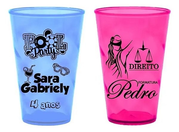 60 Copos Caldereta Twister 500ml Personalizados Frent/verso