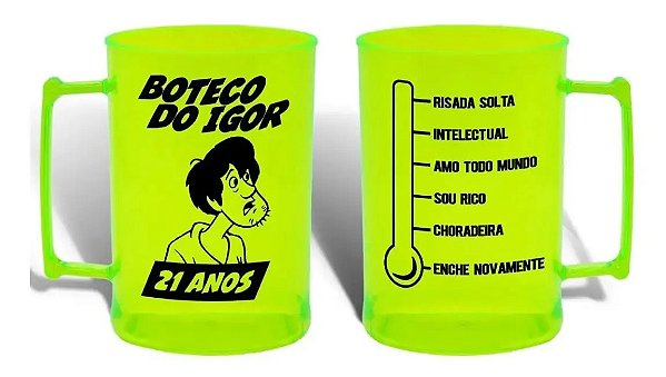 Kit 100 Canecas Chopp Personalizada Acrílica 430ml Fren/ver