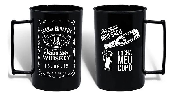 Kit 50 Canecas Chopp Personalizada Acrílica 430ml Fren/ver
