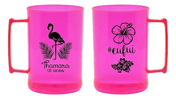 Kit 60 Canecas Chopp Personalizada Acrílica 430ml Fren/ver