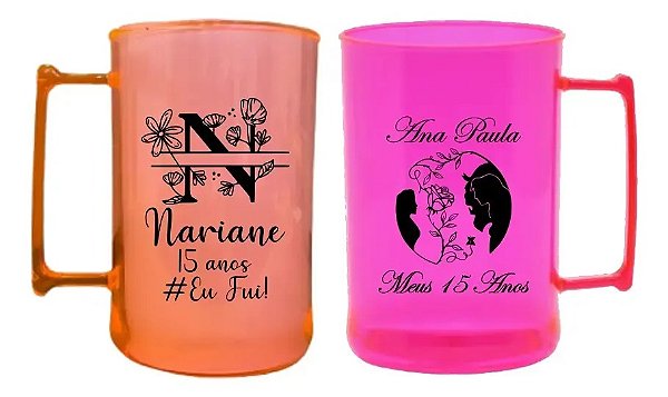Kit 25 Canecas Chopp Personalizada Acrílica 430ml Fren/ver