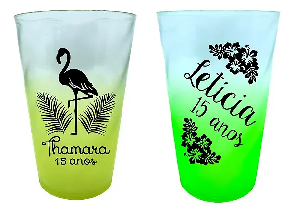 30 Copos 500ml Personalizados Tardezinha Sunset Degradê