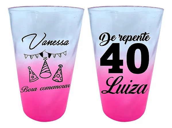 20 Copos 500ml Personalizados Tardezinha Sunset Degradê