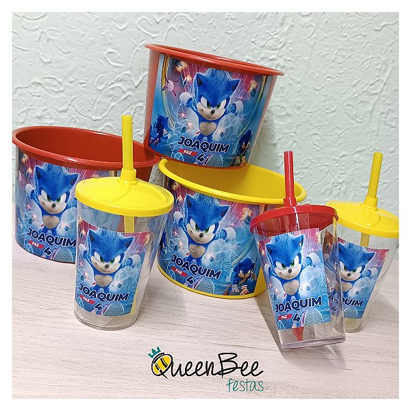 Kit Balde para Pipoca - Sonic