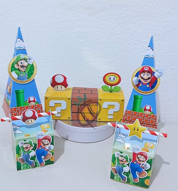 Kit Festa Papelaria Super Mario