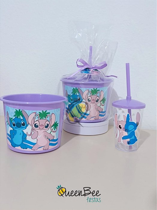 Kit Balde para Pipoca - Stitch