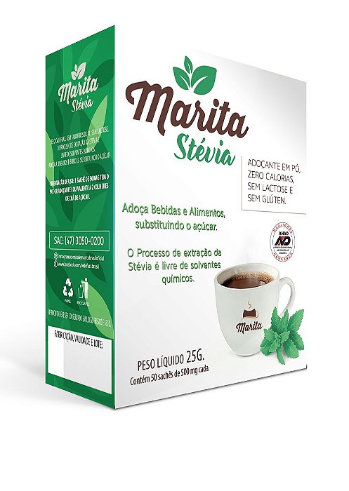 Adoçante Marita Stévia c/ 50 saches