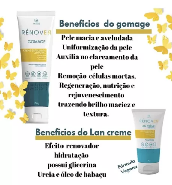 Combo Lan Creme  hidratante prebiótico 90g e Gomage 150g