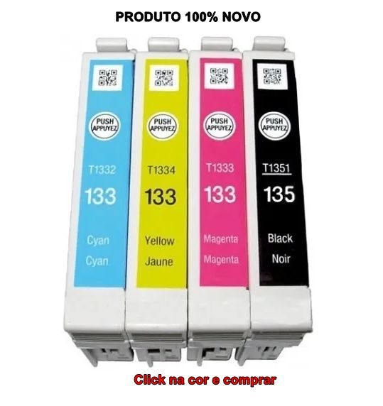 CARTUCHOS COMPATÍVEIS EPSON TX 133,TX135,TX125,TX 25,TX235W ,TX420W,T - JR  CARTUCHOS E TONER : Os melhores preços em cartuchos, tintas e toners