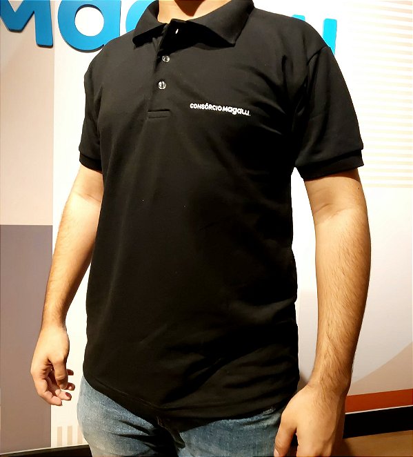 CAMISETA POLO PRETA - MASCULINA