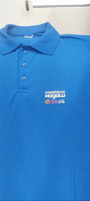 CAMISETA POLO AZUL MAGALU - MALHA FRIA