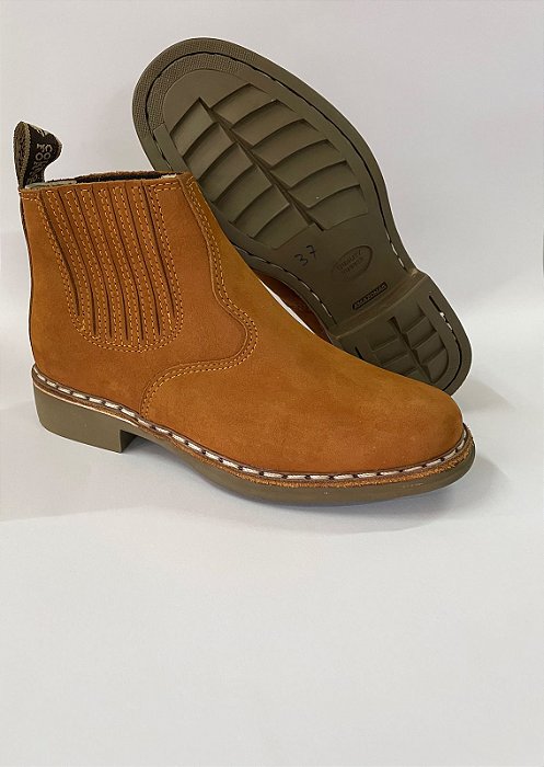 BOTINA VIRA FRANCESA - COURO FORTE