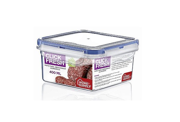 Pote Hermético Click Fresh 400ml Para Armazenar Alimentos