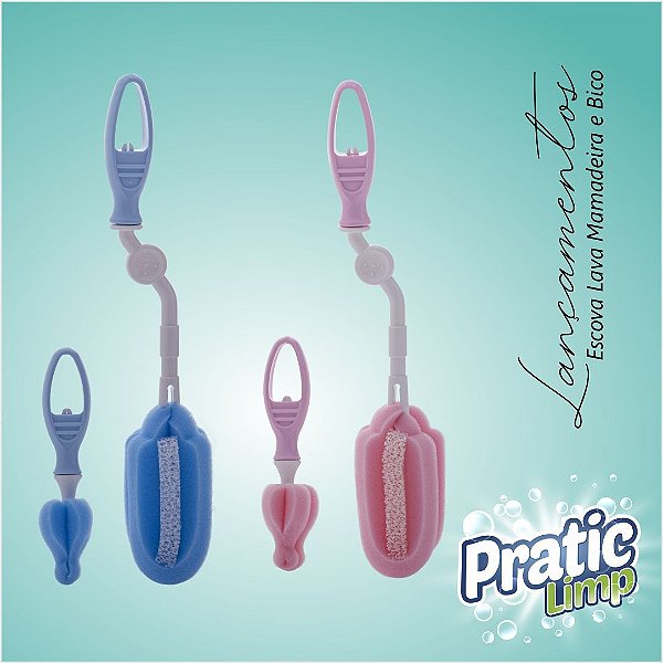 Escova Limpa Mamadeira e Bico BPA Free - Paramount