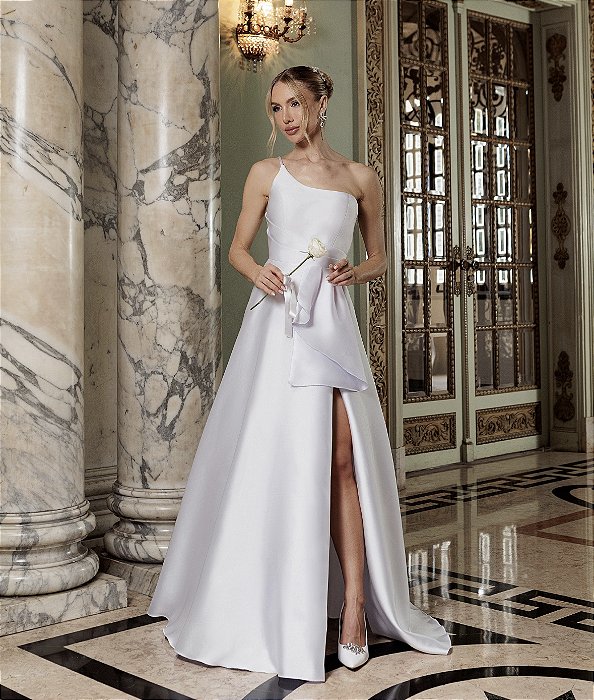 Vestido de Noiva Suzana Longo em Zibeline