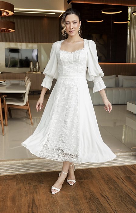 Vestido Casamento Civil Angela Midi