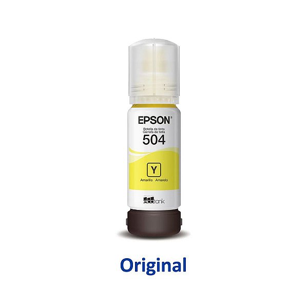 Tinta Epson 504 | T504420 Amarela Original 70ml