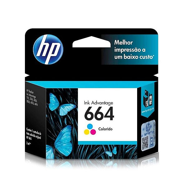 Cartucho HP 664 | F6V28AB Colorido Original 2ml