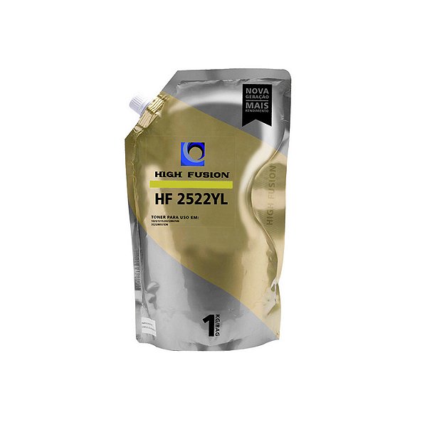 Refil de Pó de Toner HP CF512A | 204A | HF2522 LaserJet High Fusion Amarelo 1kg + Poliéster
