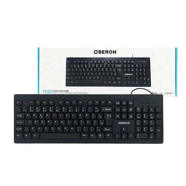 Teclado USB Comfort Silencioso Preto OR-TE100 Oberon