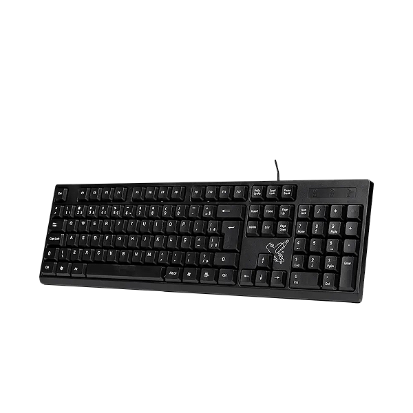 Teclado Universitário com Fio USB 2.0 Preto Maxprint