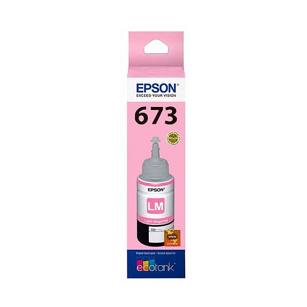 Tinta Epson L800 | 673 | T673620 Magenta Claro Original 70ml