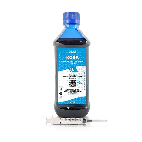 Tinta Epson Universal Ciano Corante Kora 500ml