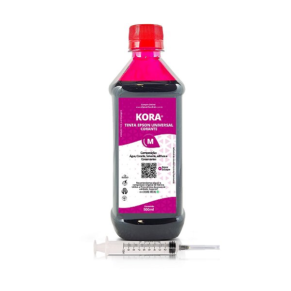 Tinta Epson Universal Magenta Corante Kora 500ml