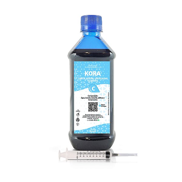 Tinta Epson Universal Ciano Claro Corante Kora 500ml