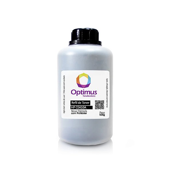 Refil de Pó de Toner HP CE410A | 305A Optimus Preto 500g