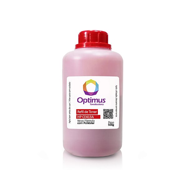 Refil de Pó de Toner HP CE413A | 305A Optimus Magenta 500g