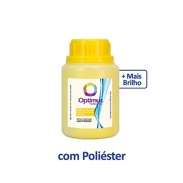 Refil de Pó de Toner Okidata C110 | MC160n | 44250709 Optimus Amarelo 30g