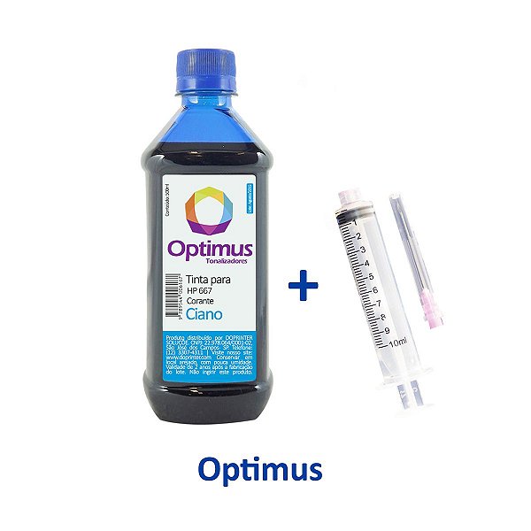 Tinta para Cartucho HP 667 | HP 2776 DeskJet Optimus Ciano Corante 500ml