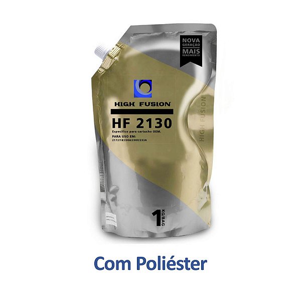 Refil de Pó de Toner HP CF233A | 33A | HF2130 LaserJet Pro Poliéster High Fusion 1kg