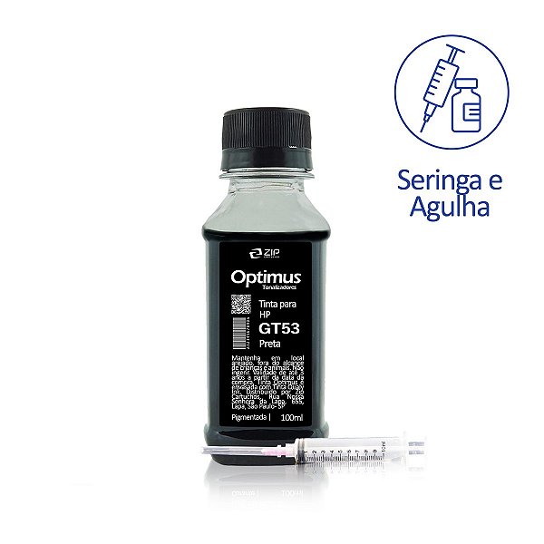 Tinta HP 310 | GT53 | GT51 | 1VV22AL Ink Tank Optimus Pigmentada Preta 100ml