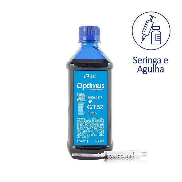 Tinta HP 310 | GT52 | M0H54AL Ink Tank Optimus Corante Ciano 500ml