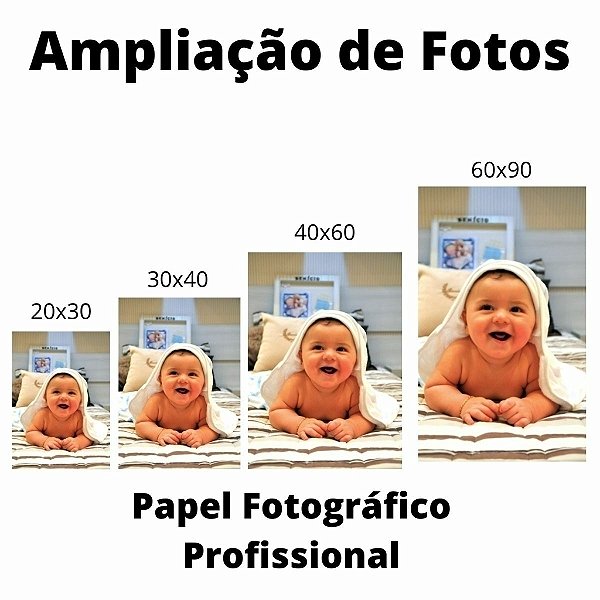 Ampliação de Fotos em Papel Fotográfico 260g Acetinado