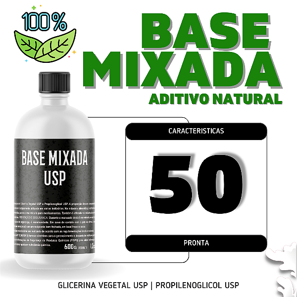 Base Pronta Mixada | Natural - VG 50|50 PG