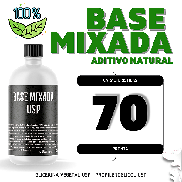 Base Pronta Mixada | Natural - VG 70|30 PG