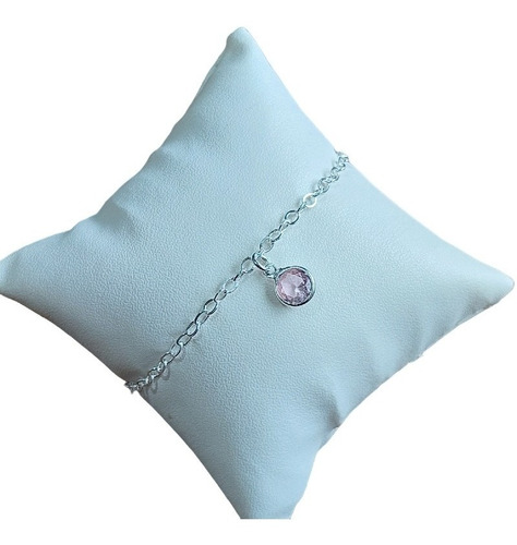 Pulseira Bracelete Prata 925 Legítima Pedra Zirconia Pt Luz