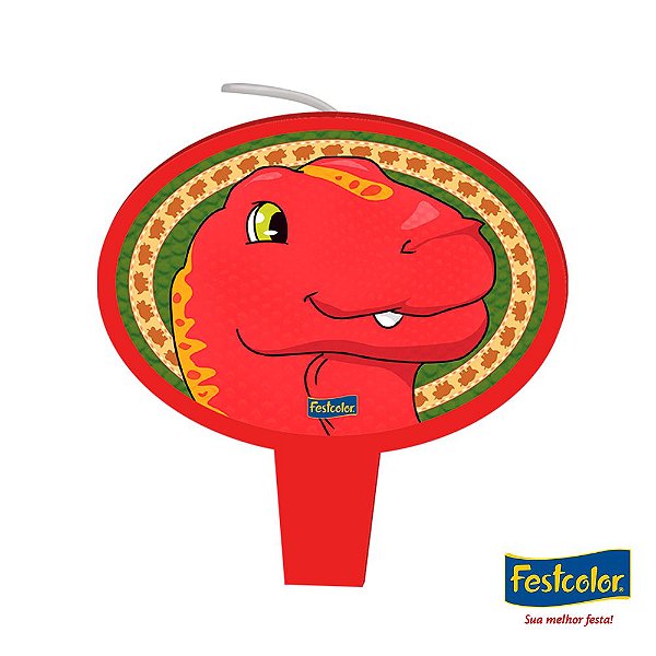 Vela de Aniversário Dinossauros Dino - Festcolor Promo