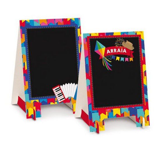 Kit Cavalete Decoração de Mesa Quadrilha G com 2 Unidades - Cromus 23011726