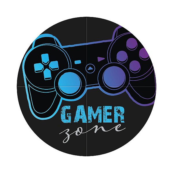 Painel Decorativo 4 Laminas Redondo Gamer - 1,16x1x16cm - Cromus 23012350