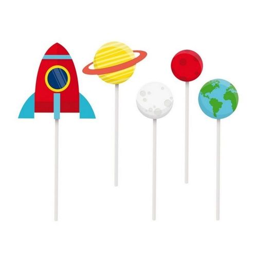 Kit Topo de Bolo Topper Astronauta com 10 Picks - Cromus 23011434