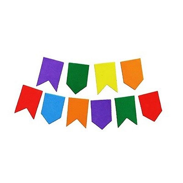 Mini Aplique Festa Junina Bandeirinhas de Papel com 20 Un - Marques