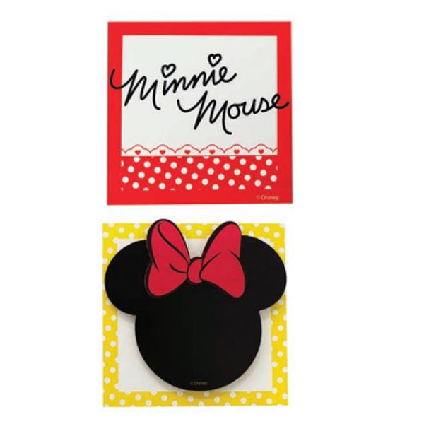 Quadro Decorativo de MDF Relevo Minnie Mouse com 2 Un - Grintoy