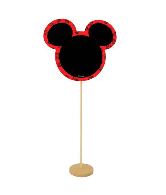 Mini Lousa Decorativa Com Haste Silhueta Mickey Mouse - Grintoy