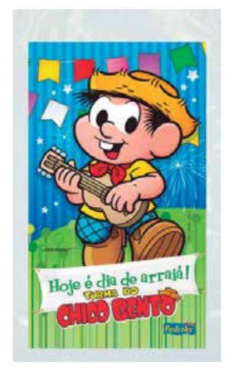 Sacola Surpresa Plástica Chico Bento Arraia com 8 un - Festcolor Promo