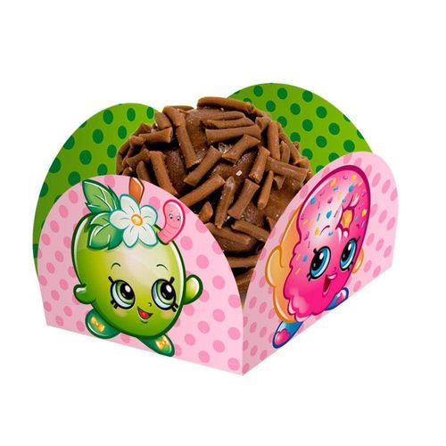 Porta Forminhas Decorativo Festa Shopkins com 40 un - Festcolor Promo