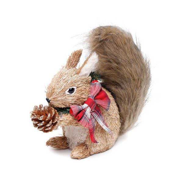 Esquilo Crespinho de Palha com Laço Xadrez no Pescoço - Dallas - Cromus 1209761